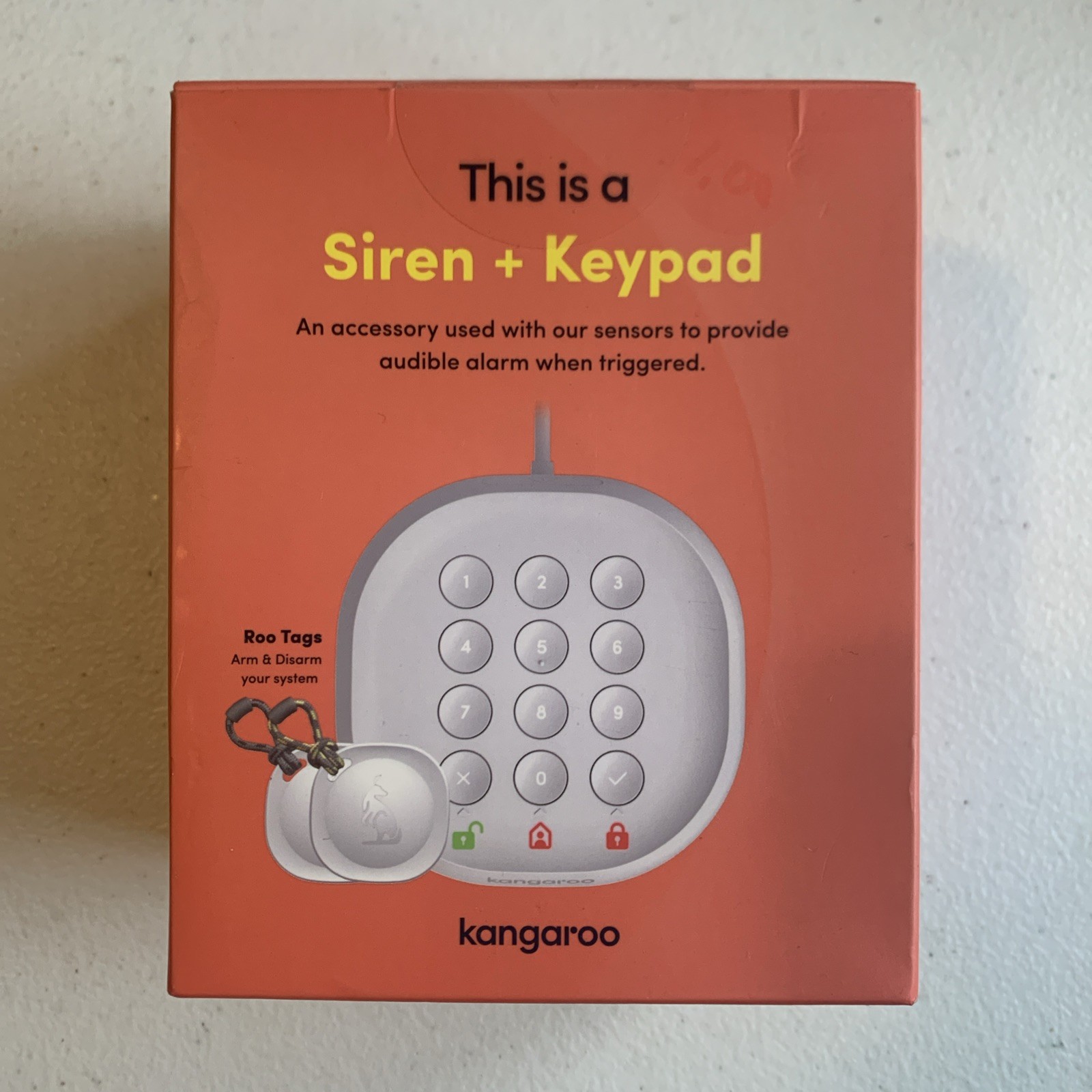 Brand New Kangaroo A0003M Siren and Keypad Home Security Accessory (White)