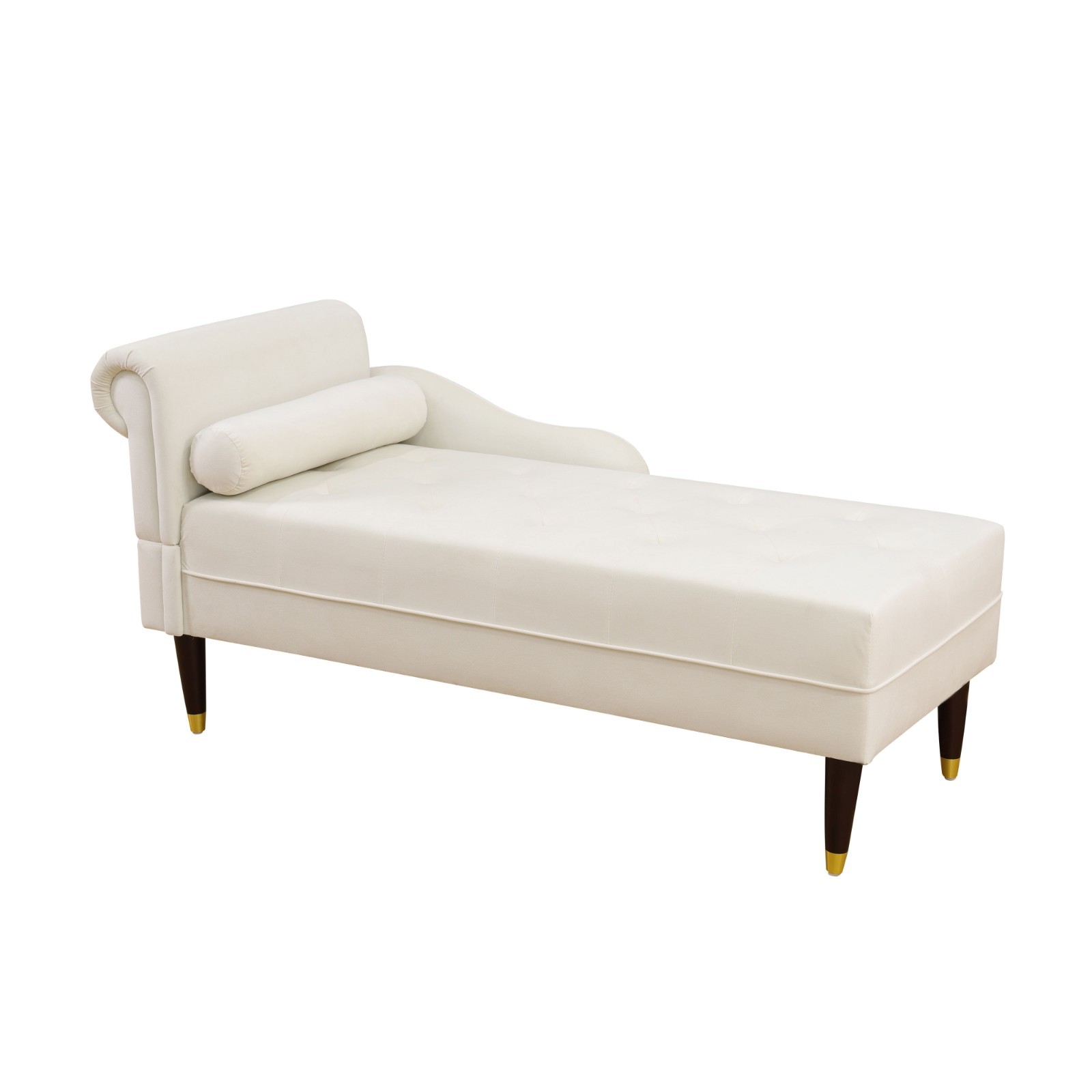White Fluffy Fabric Living Room Lounger