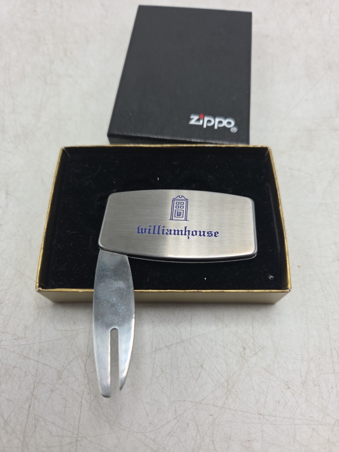 Vintage Zippo Greens Keeper Tool & Money Clip Williams House NIB