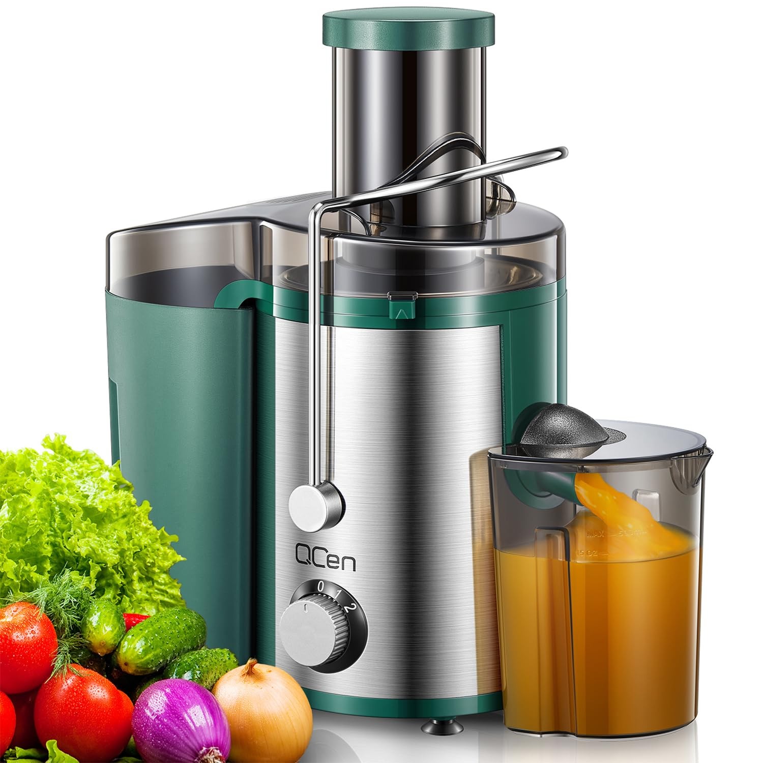 Juicer Machine, 800W Centrifugal Juicer Extractor with Wide Mouth 3” Feed Chu...