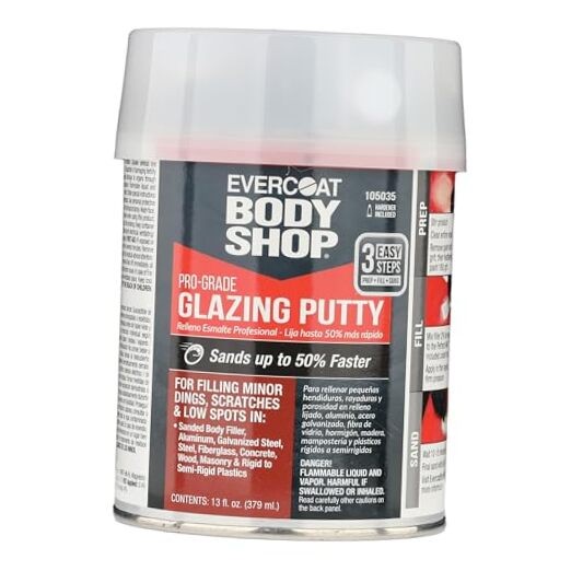 105035 Pro-Grade for Filling Minor Dings, Scratches 13 Fl Oz. Glazing Putty