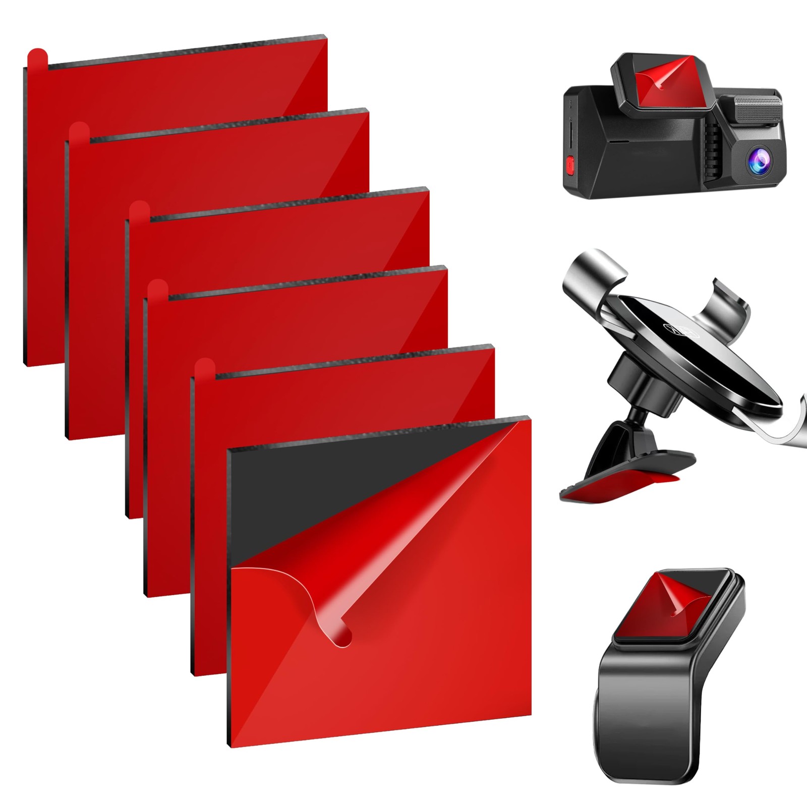 Double Sided Adhesive Pads for Dash Cam 6PCS 2.83 Inch Heavy Duty Sticky Pad...