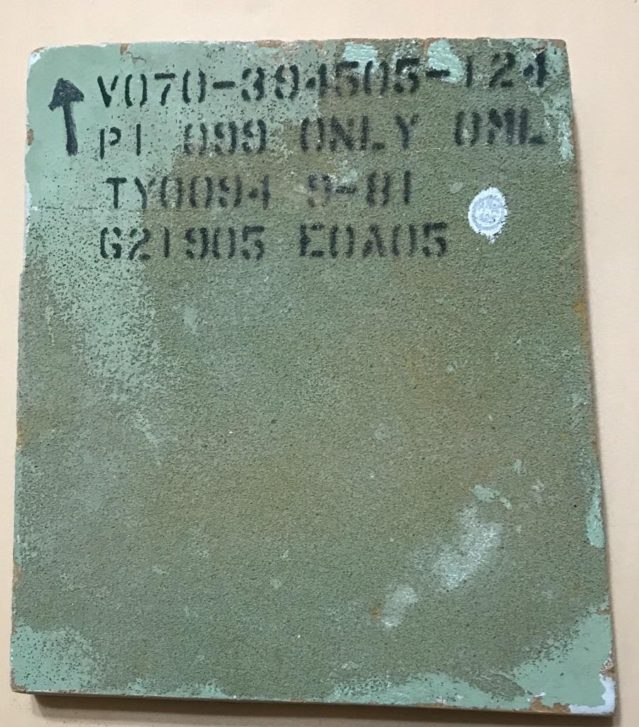 NASA Space Shuttle Fit Check Tile, Challenger 099 Only Mid Fuselage