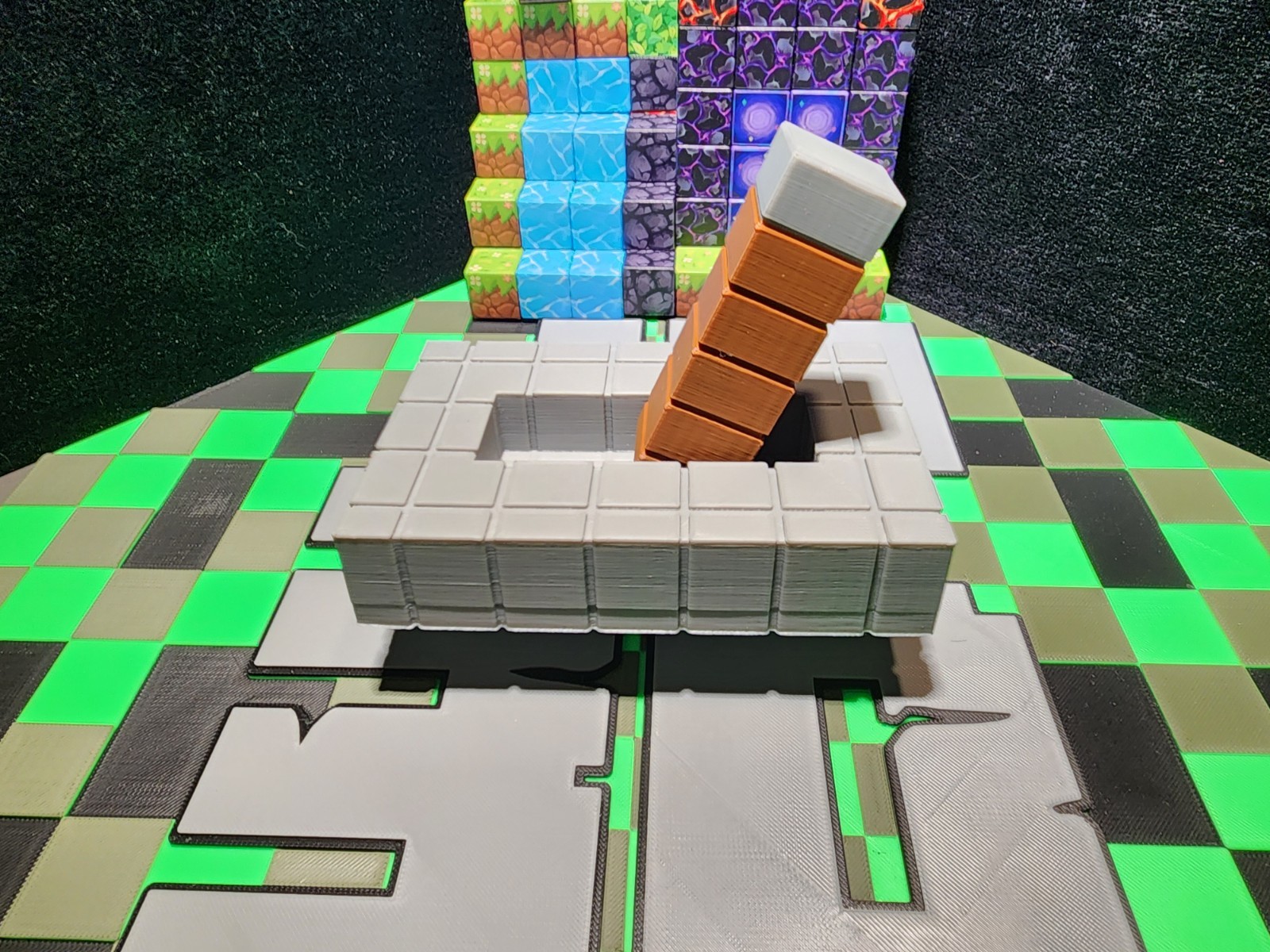 Light switch cover designed to look like a Minecraft Lever. Designed to go over