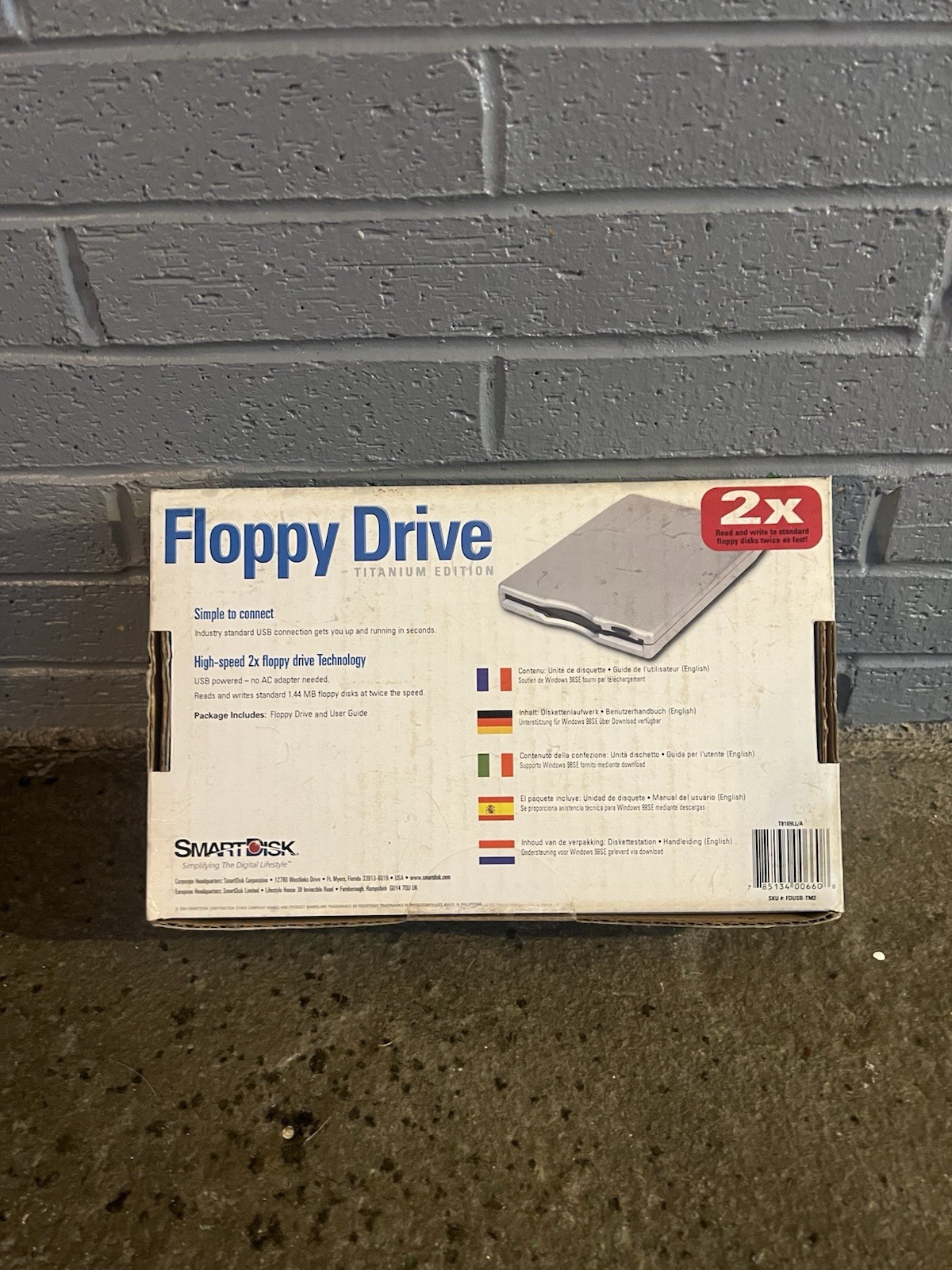 Smart Disk Fd-05PUB USB External 3.5" 1.44 MB Floppy Disk Drive -sealed New
