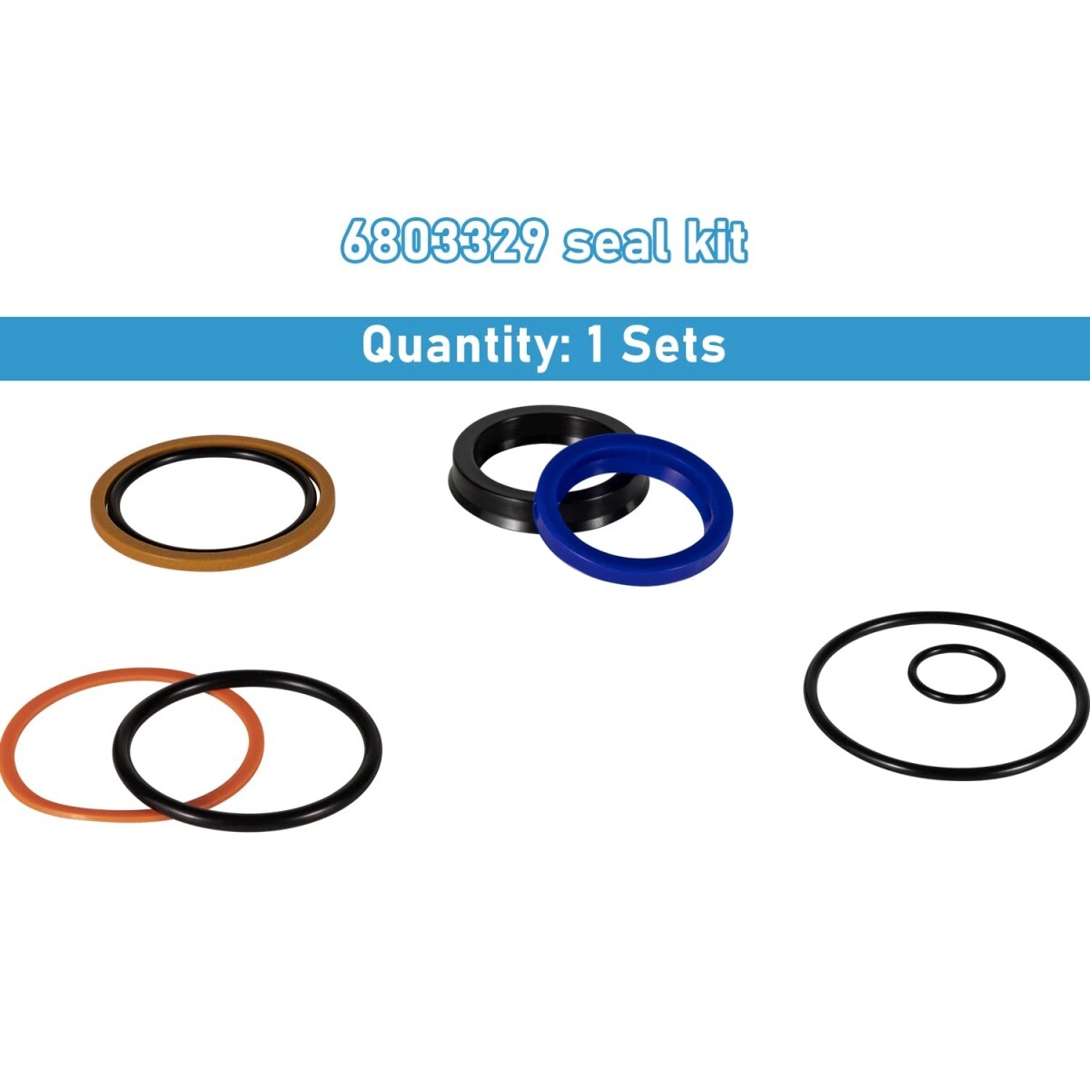 6803329 for Bobcat 444 500 540 642 643 741 7137769 Hydraulic Cylinder Seal Kit