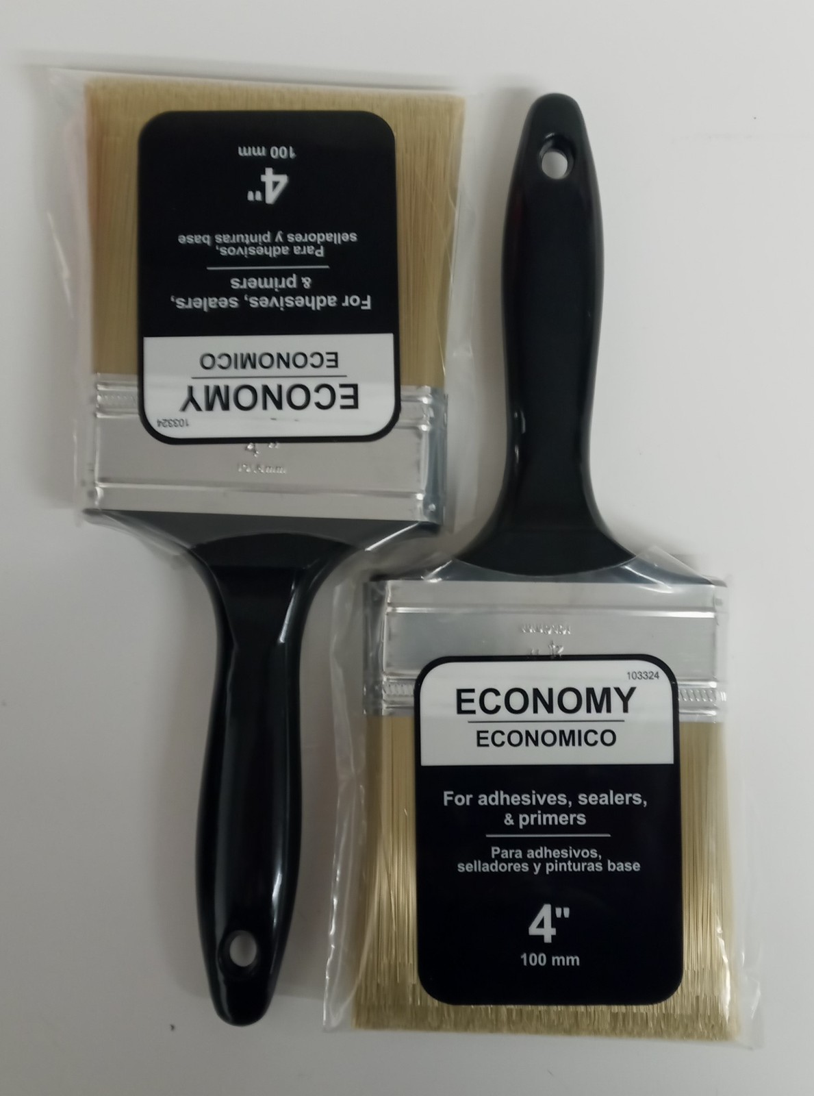 Economy 103324 4" Paintbrush for Adhesive, Sealer, Primer 2-PCS