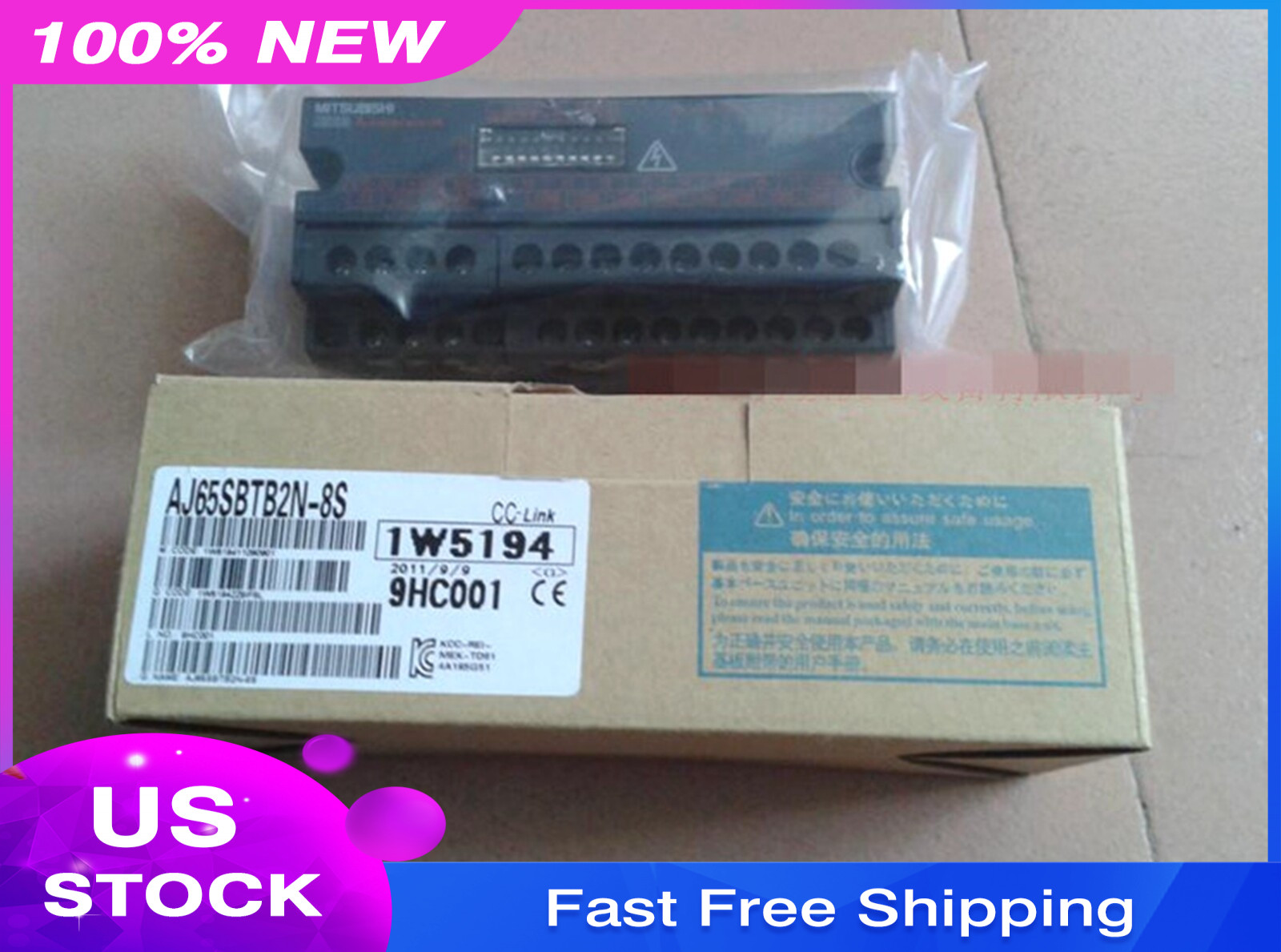 NEW MITSUBISHI AJ65SBTB2N-8S CC-Link System Small Type Remote I/O Module