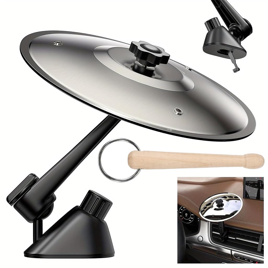 Car Cymbal Air Vent, Mini Drum Crash Cymbal Set with Stick | Car Symbol Drum ...