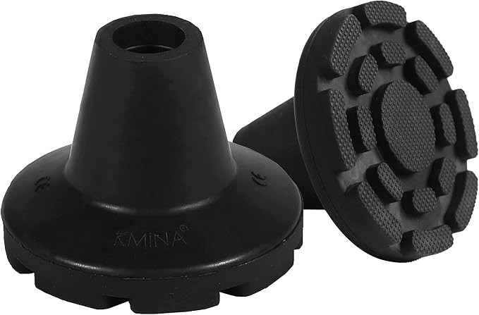 Crutch Tips 7/8 Inch (x2 Units), All Terrain Non-Slip Cane Tips, Heavy Duty R...