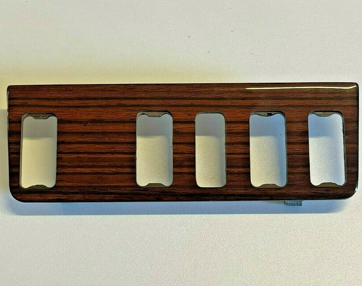 5 Buttons Switch Panel Trim for Mercedes W123 C123 Zebrano Color Burl Wood