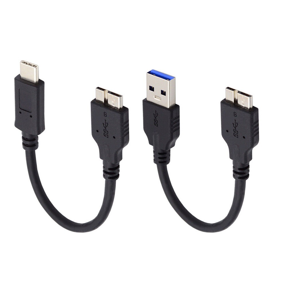 USB 3.1 USB-C Type-C to Type-A Male to Micro 3.0 B Male Disk SSD Data Cable