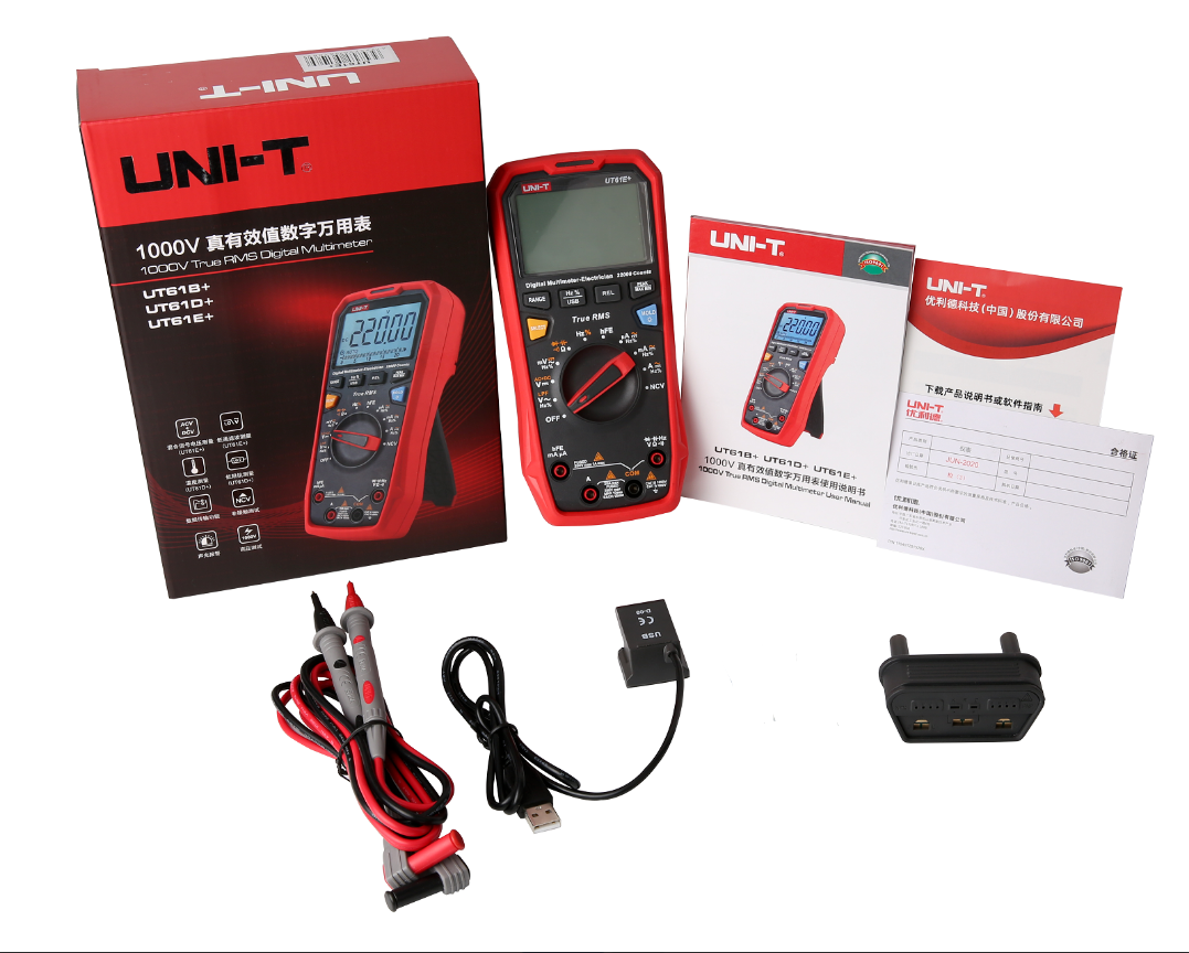 UNI-T UT61E+ 1000V True RMS Digital Multimeter USB Data hold/backlight✦Kd
