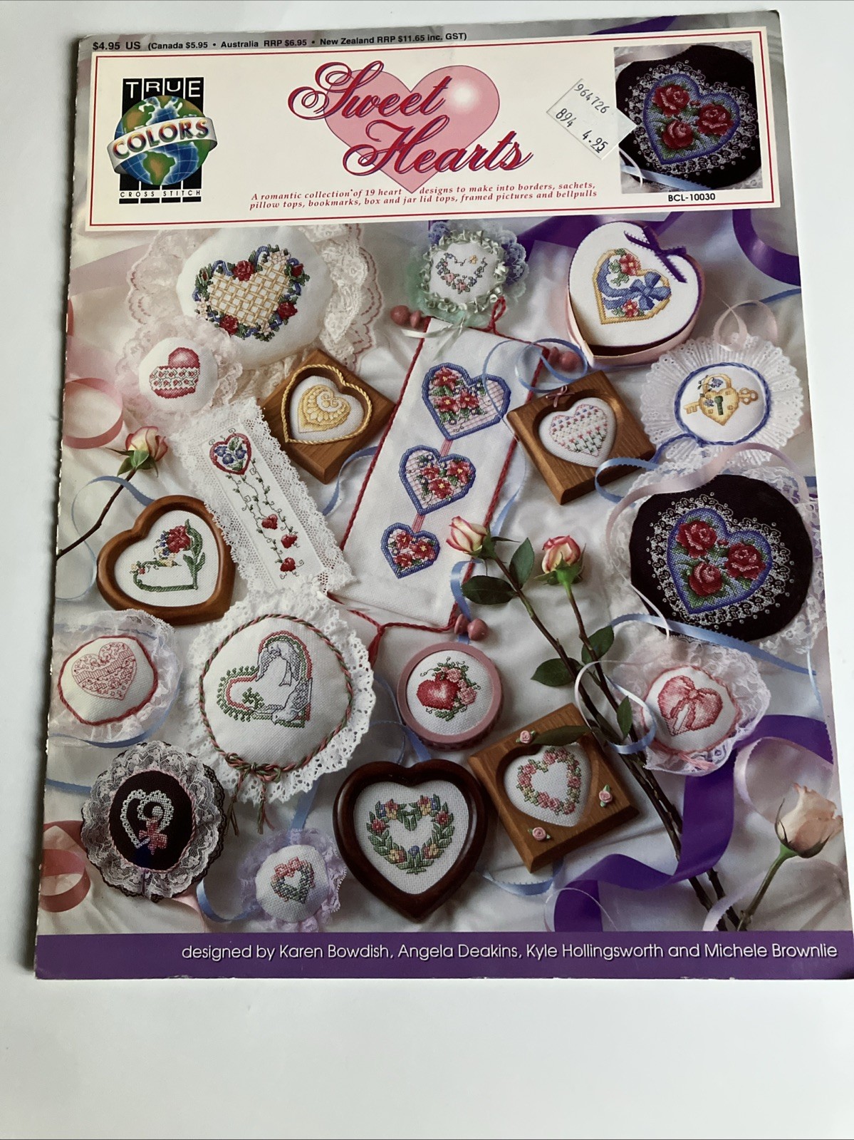 VTG True Colors Sweet Hearts A Romantic Collection of 19 Cross Stitch Patterns