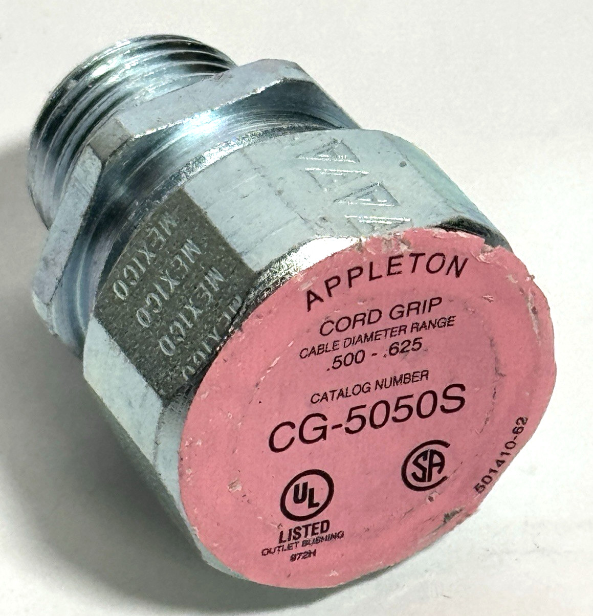 Appleton CG-5050S 1/2" Straight Liquid Tight Strain Relief Cord Cable Connector