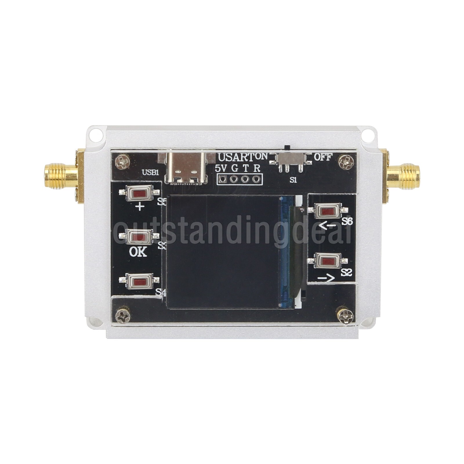 DC-3GHZ 90DB Programmable Attenuator Module RF Attenuator Step 0.25DB 1.3" OLED-