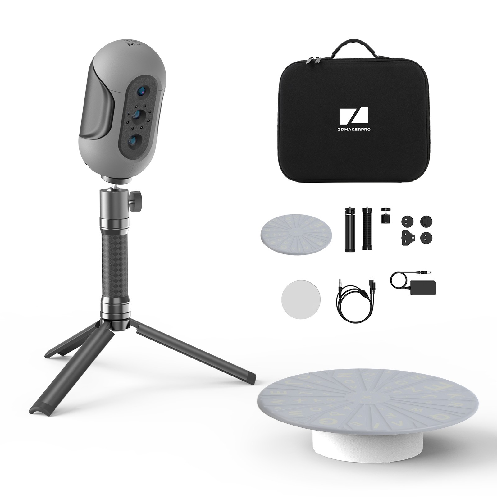 3DMakerpro Mole Handheld 3D Scanner For 3D Printer 0.05mm Accuracy & 0.1mm UJAY