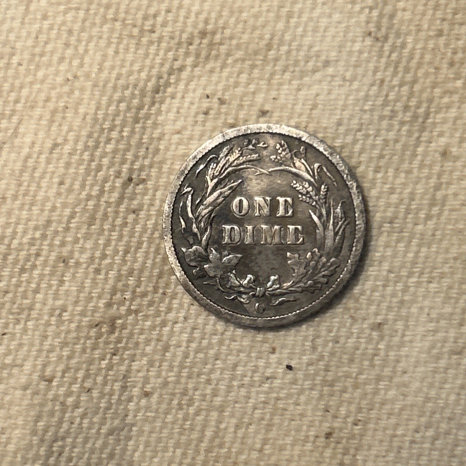 1892-O BARBER DIME - VF QA1054