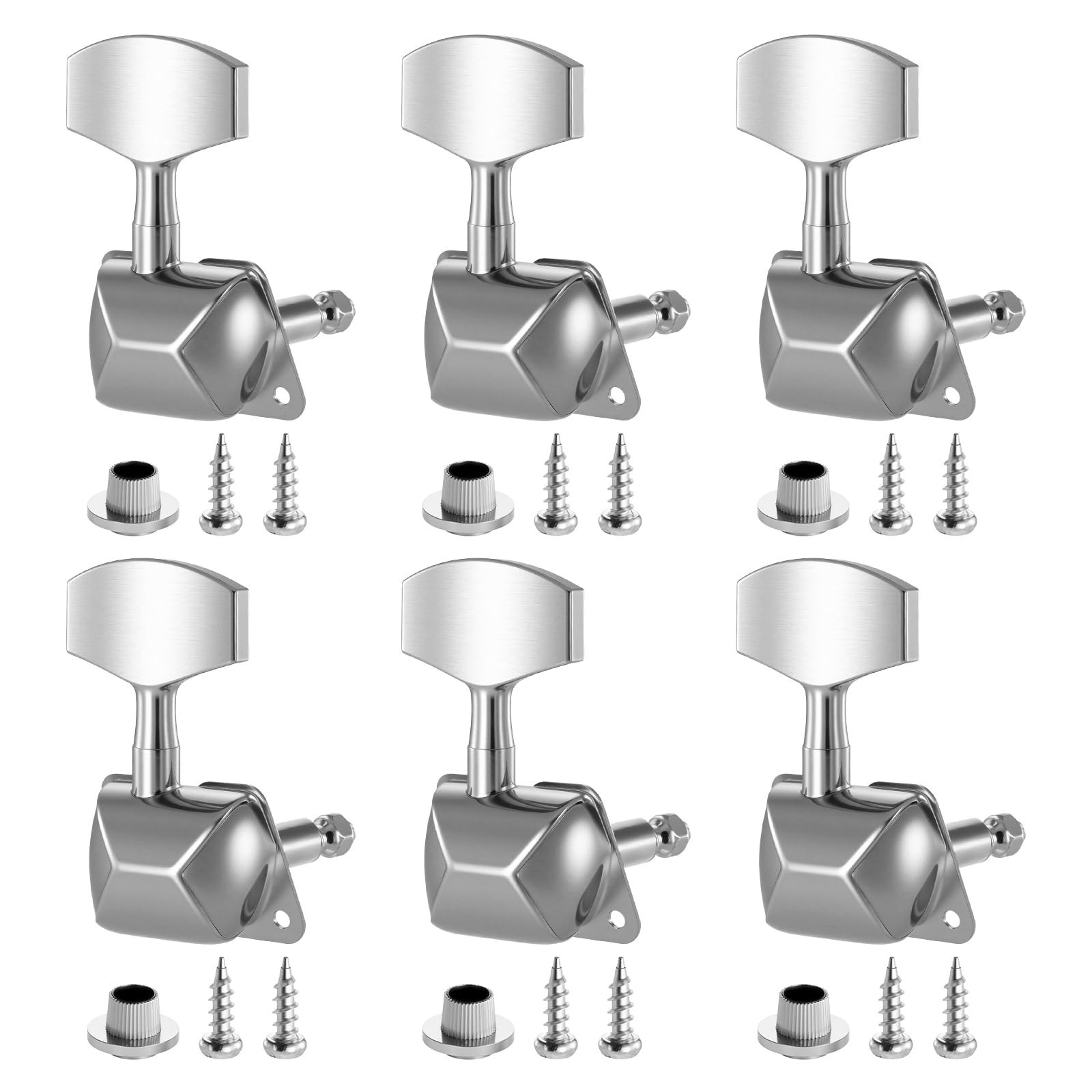 Guitar Tuning Pegs, 3L3R Acoustic GuitarTuner Keys, Machine Heads Set, Lockin...