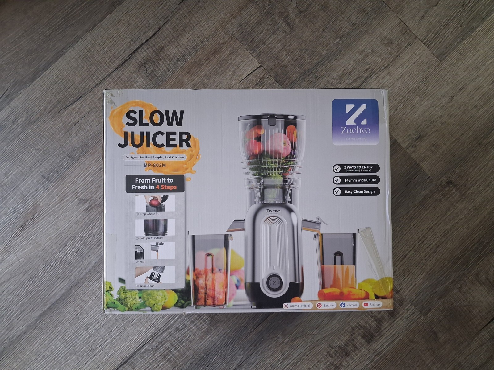 Zachvo-Nutri-B1-Slow Juicer-Black