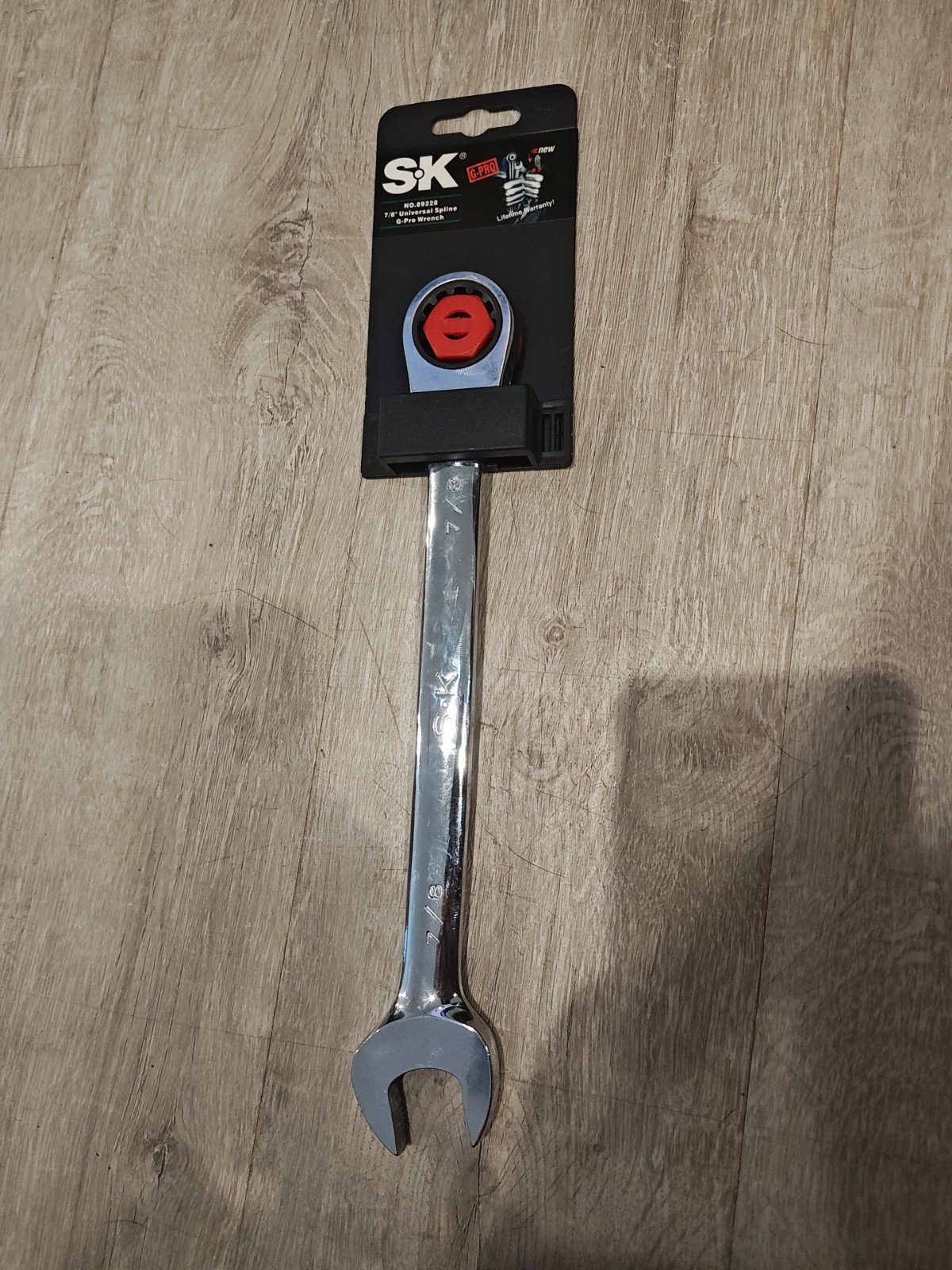 SK 89228 G-Pro, Ratcheting Combination Wrench 7/8 Inch New Old Stock Rare Spline