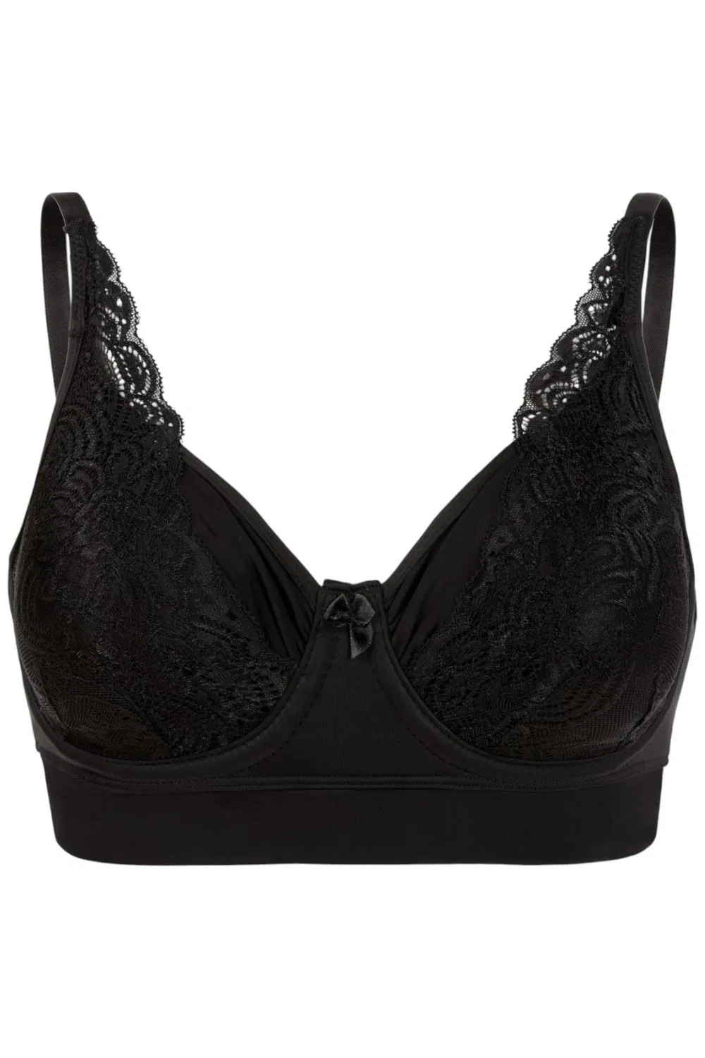 Rhonda Shear Women's No Wire Underwire Bra Black