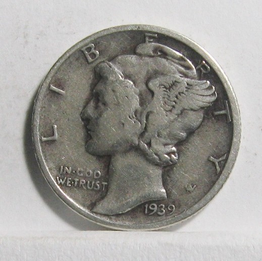 1939-D MERCURY DIME. F+  Details. $1.75 ebay Shipping available to $20 value