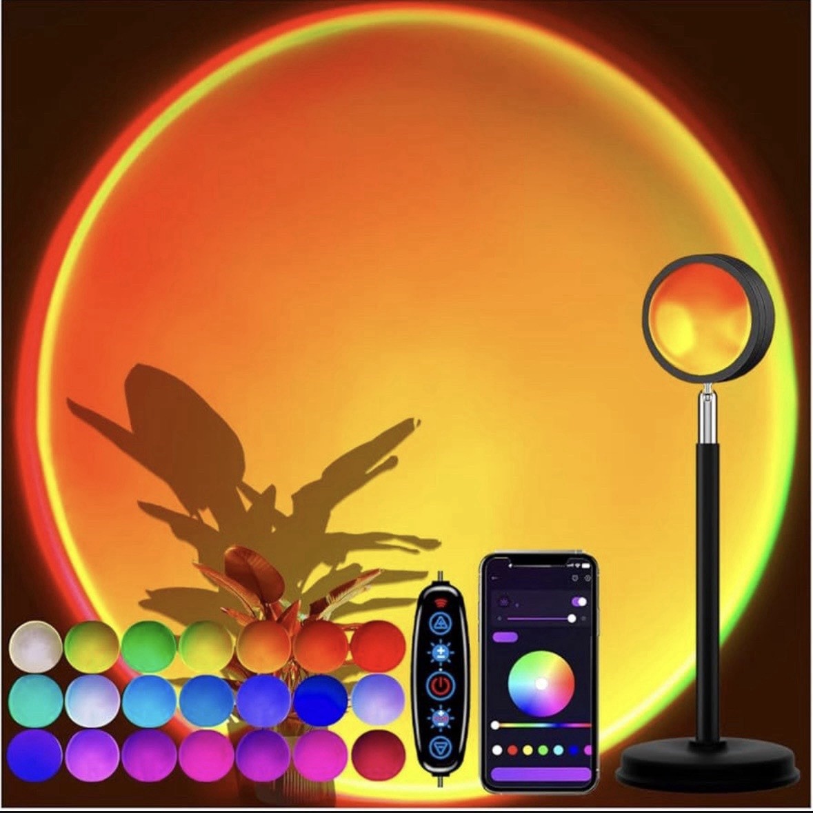 Sunset Lamp Projector with APP Control - 21 Color Changing LED Sunset Light