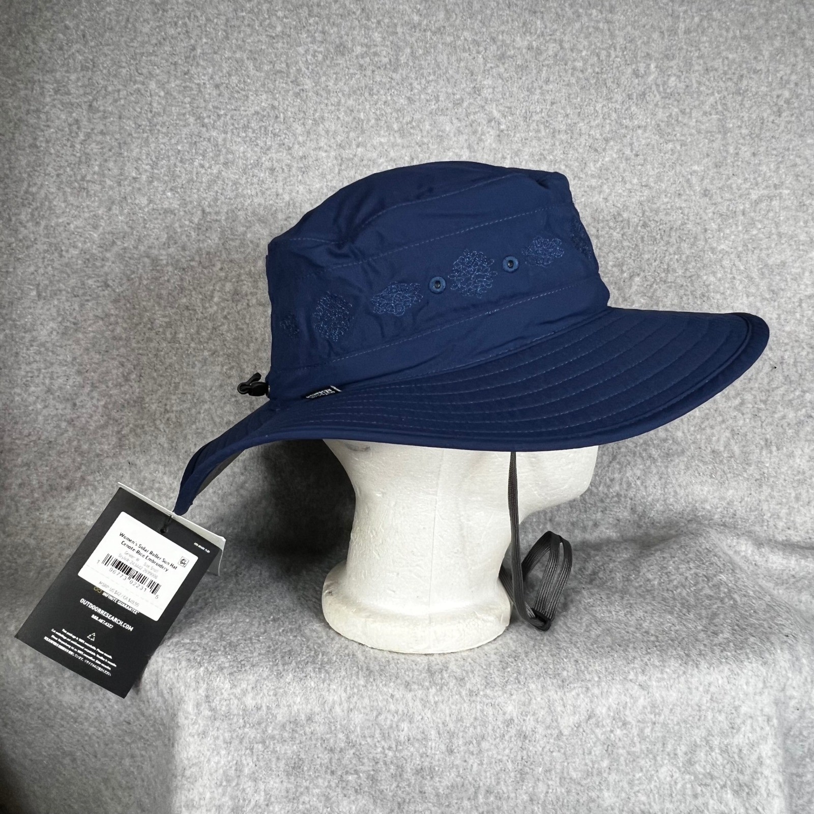 OR Outdoor Research Womens Small Solar Roller Sun Hat Blue UPF 40 NEW Gorpcore