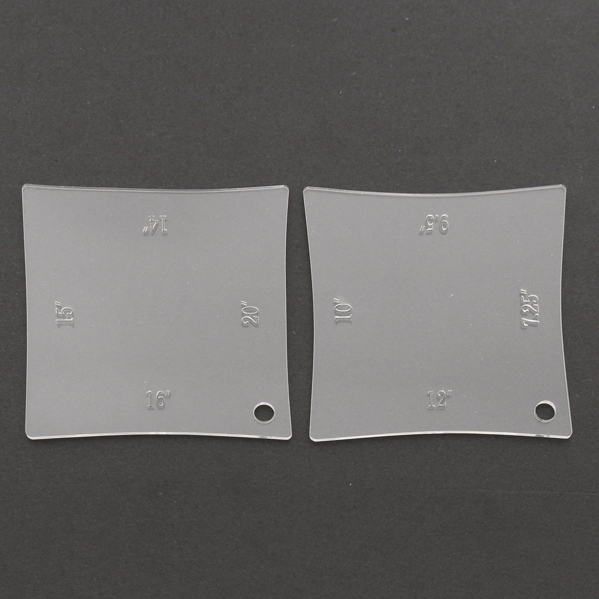 2pcs Guitar Neck Fretboard Nut Radius Gauge Luthier Radian Measuring Ruler Tool