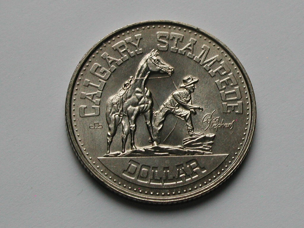 Calgary AB CANADA 1978 Stampede Trade DOLLAR Token with Horse & Cowboy