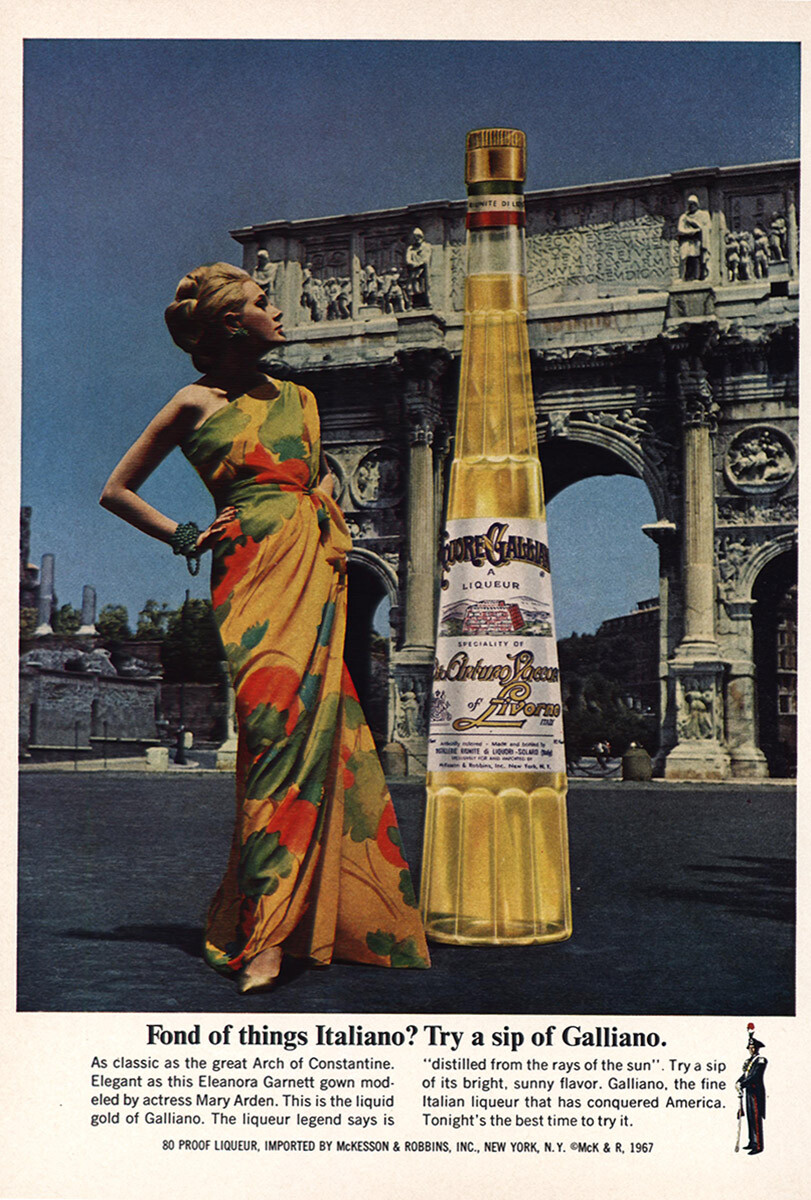1967 Galliano Liqueur: Arch of Constantine Vintage Print Ad