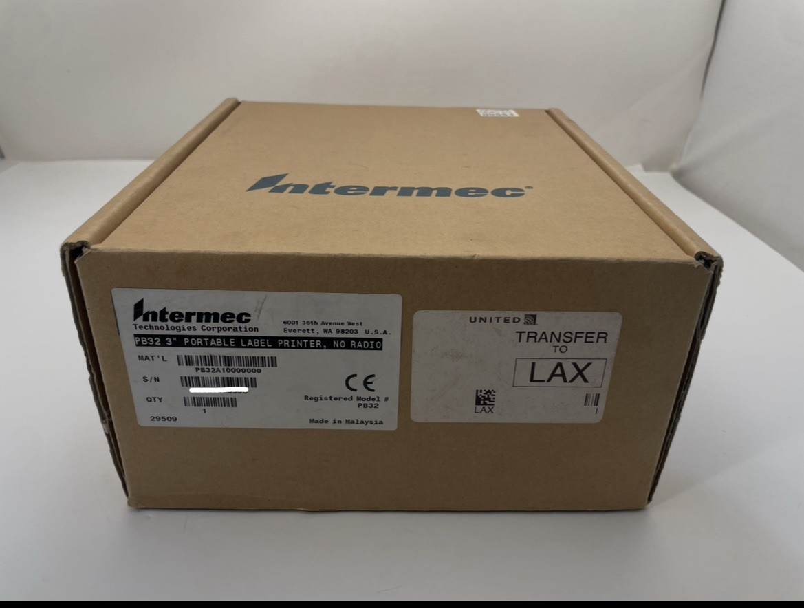 Intermec PB32 Portable 3' Direct Thermal Label Printer WLAN PB32A20804000