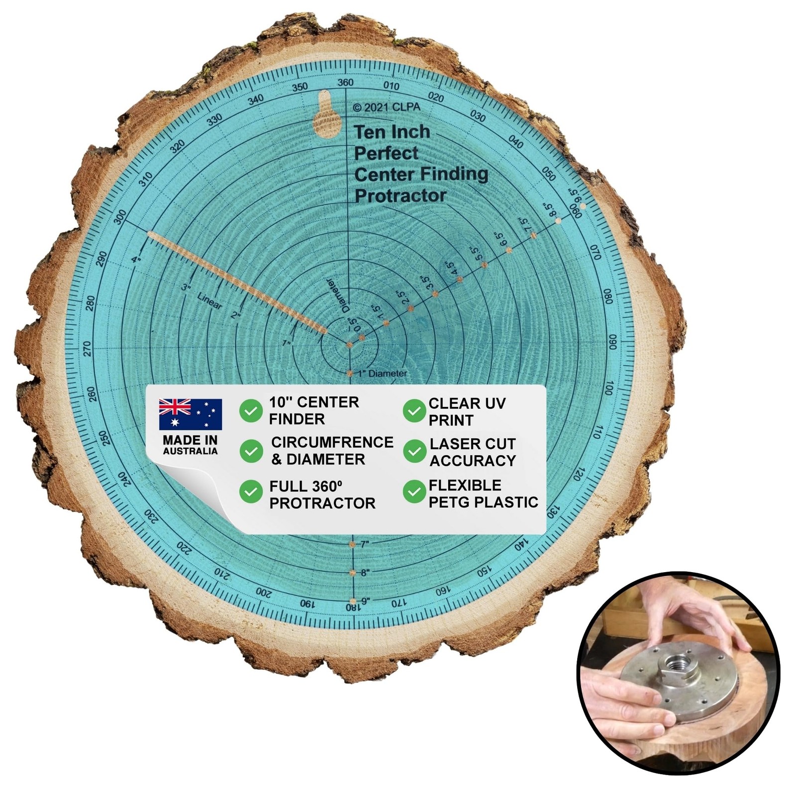 This Clearly Printed 10 Circle Center Finder Tool Protractor And Circle Maker T