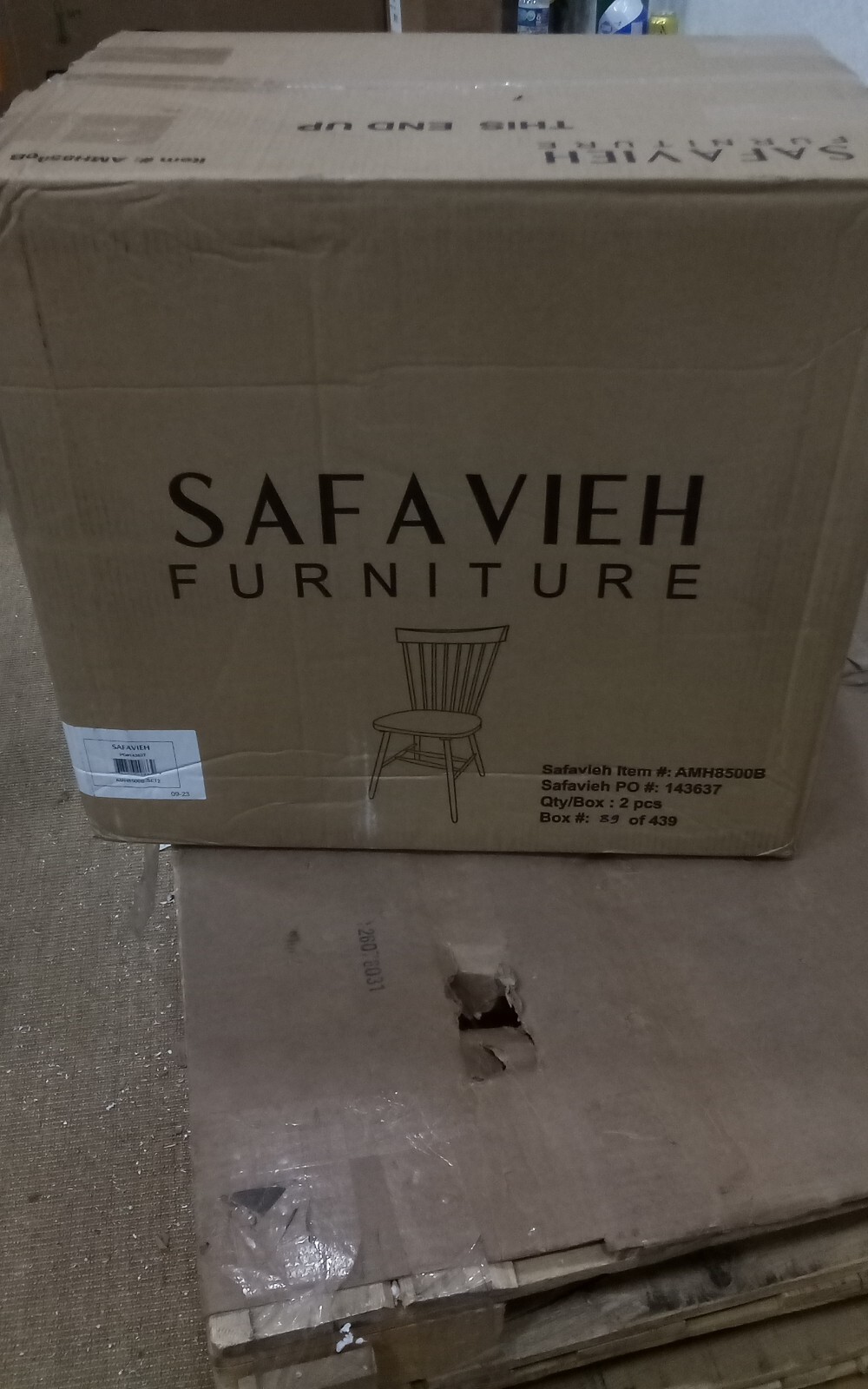 Safavieh PARKER SPINDEL SIDE CHAIR, Reduced Price 2172726046 AMH8500B