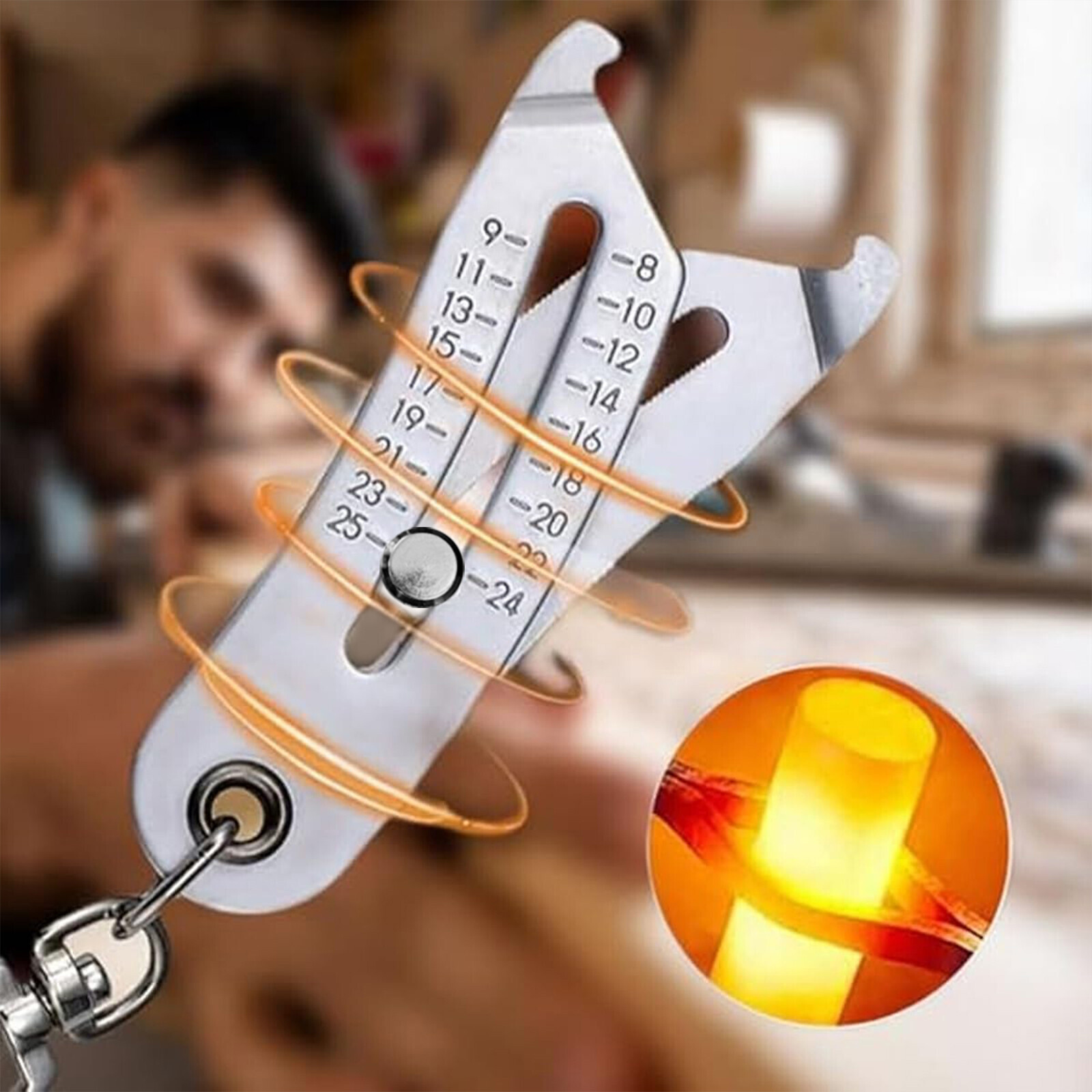 Portable Precise Thread Size Checker Keychain Bolt Size Checker Keychain Manual