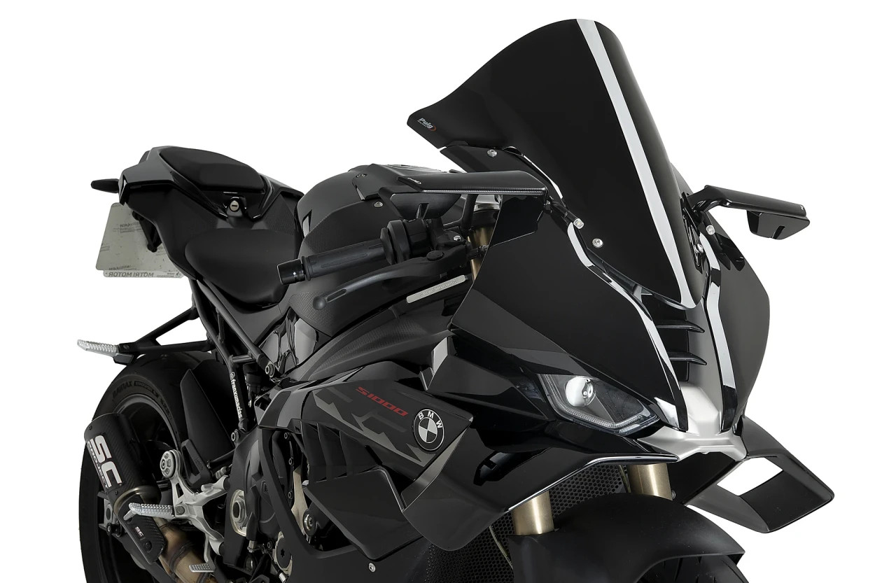 BMW M1000RR 2020-2022 S1000RR 2019-2026 Puig R-Racer Screen Black Opaque