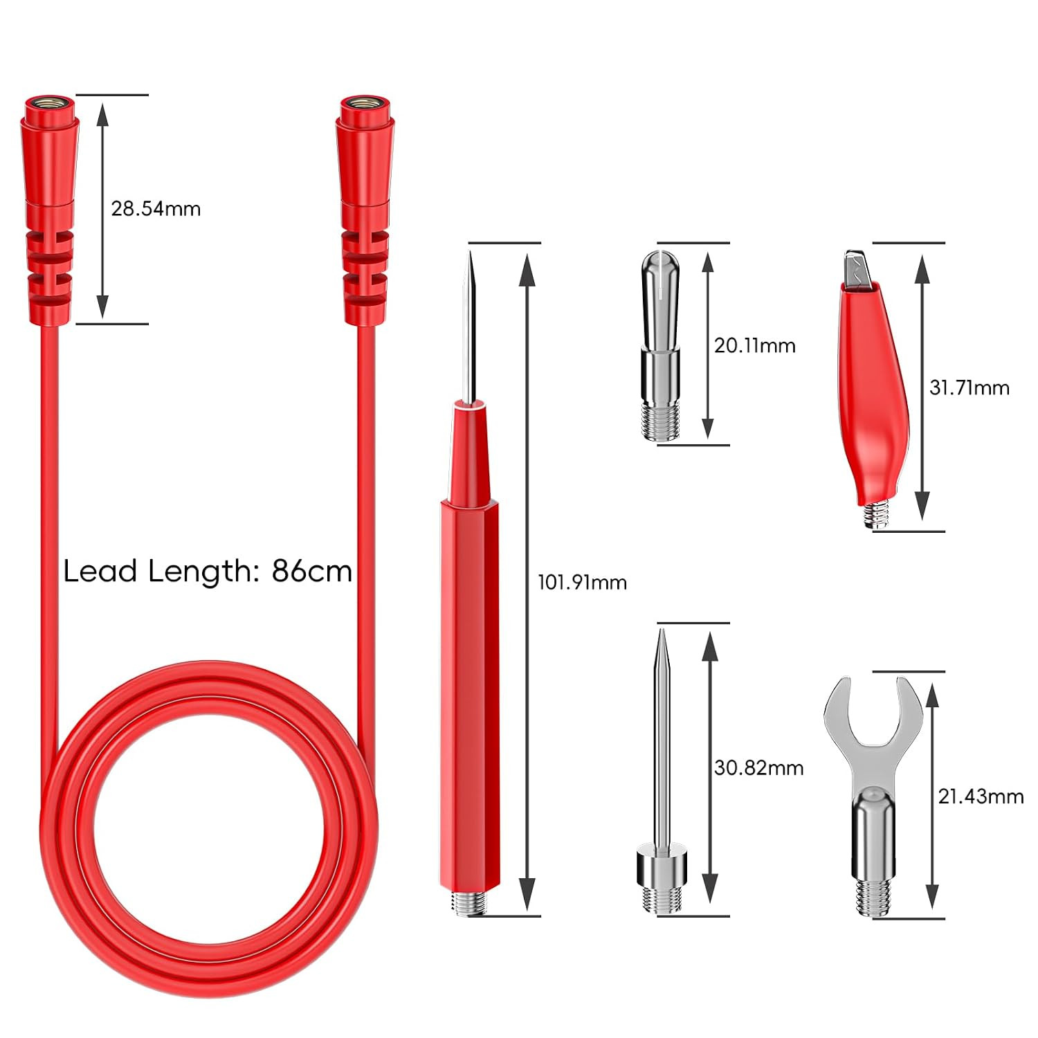 16PCS Multimeter Test Leads Kit Replacement Test Wire Set with Alligator Clips