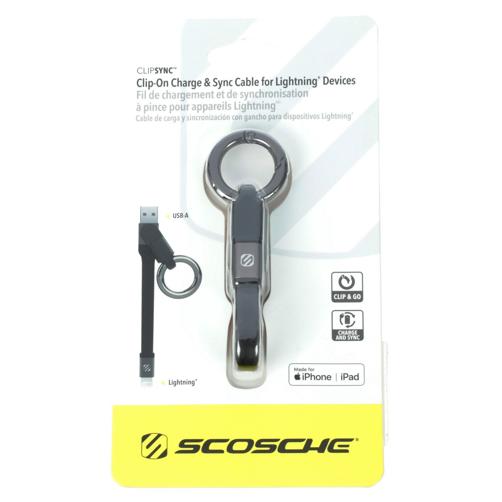 Clip On Charge & Sync Cable for Lightning Devices