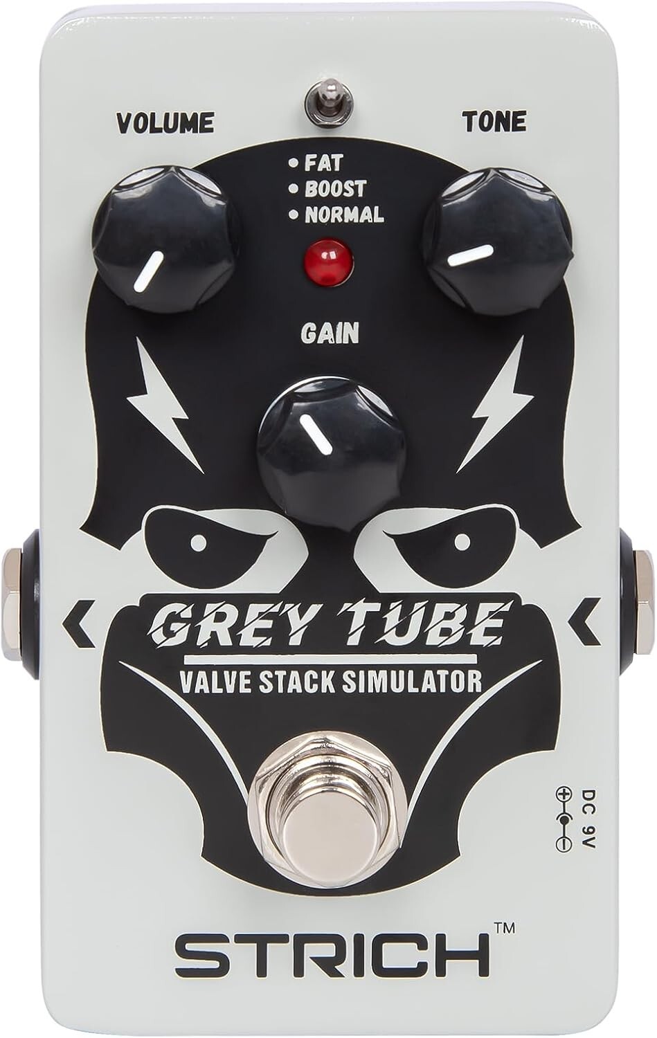 STRICH GREY TUBE Analog Overdrive Pedal compact three distortion modes Open Box