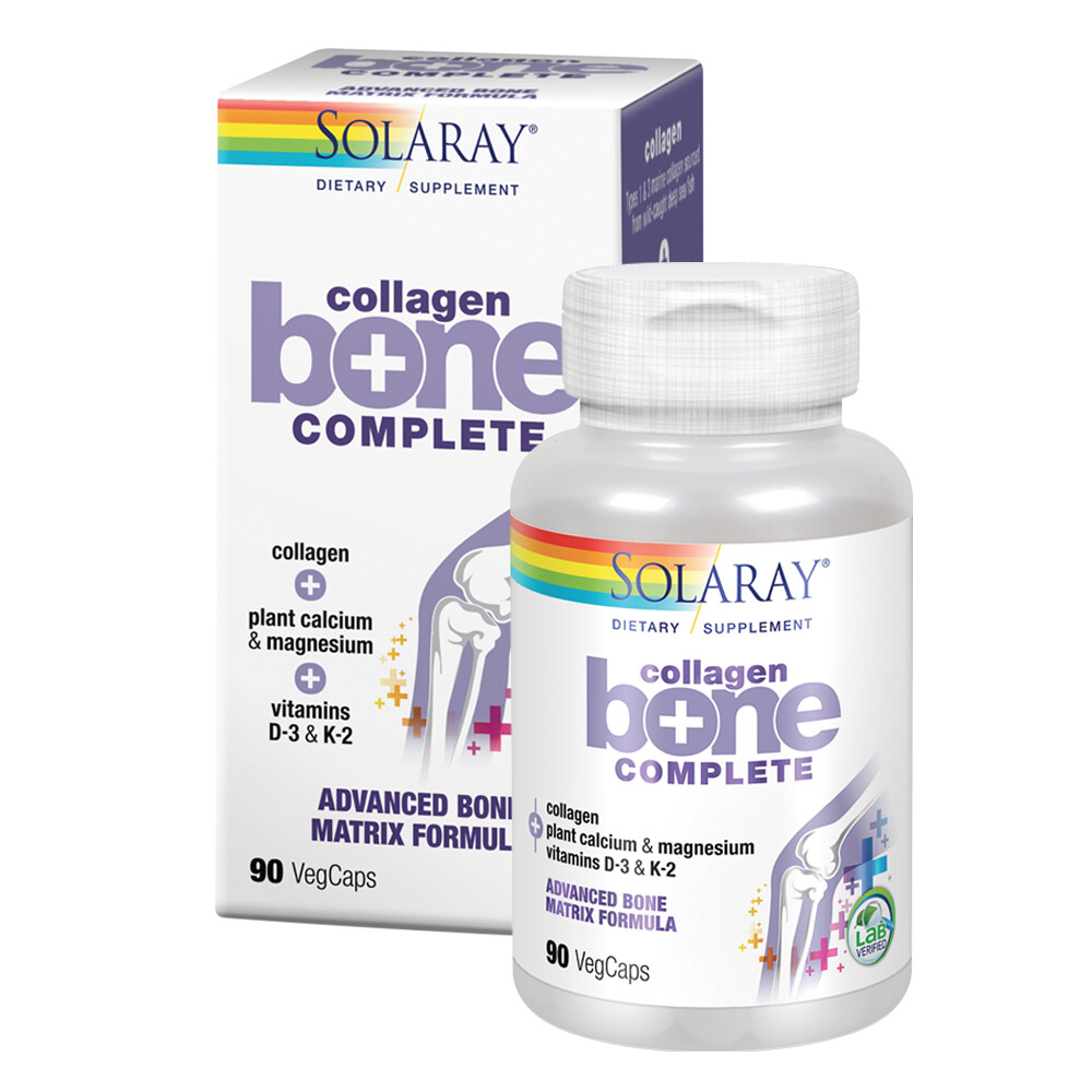 Solaray Collagen Bone Complete | Advanced Formula | 30 Servings | 90 VegCaps