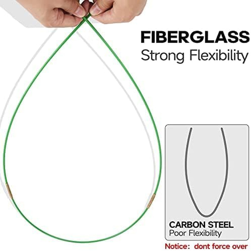 14FT Fiberglass Running Electrical Wire Glow Rods Wire Pulling with 8 Different