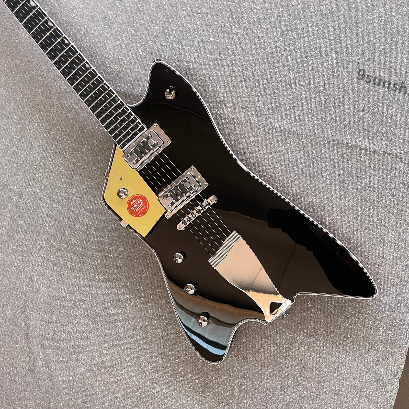 Left Hand  Billy bo Electric Guitar Stainless Fret Hardtail Fixed Bridge fast