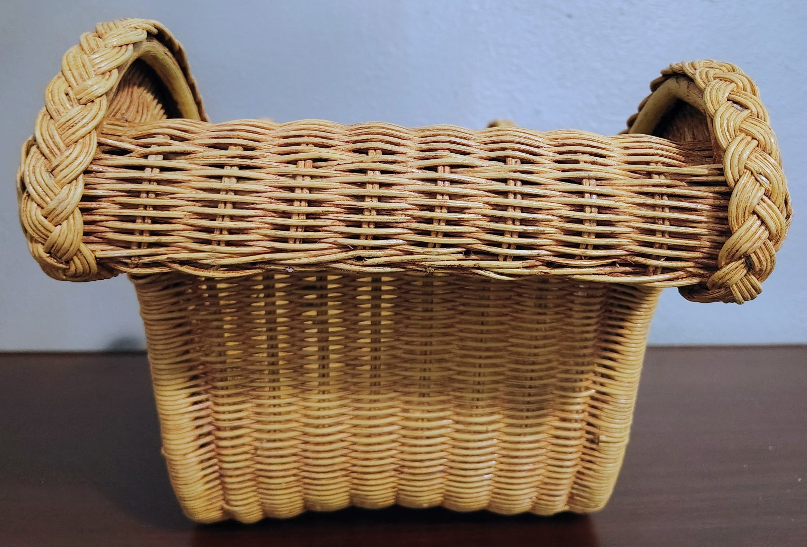 Vintage Large Wicker Sled Basket