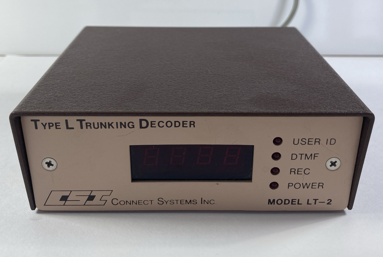 CSI Connect Systems Inc Model LT-2 Type L Trunking Decoder, Untested