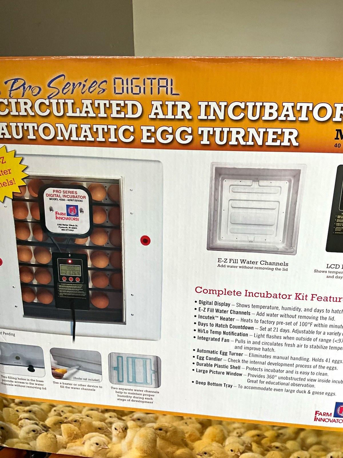 Farm Innovators Pro Series Digital Circulated Air Incubator w/ Egg Turner 4250