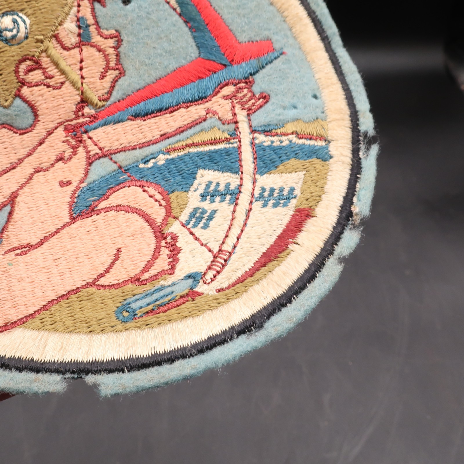 WW2 US Army AIR CORPS 13TH Ferry Squadron ORIGINAL 5" Edge Cut Wool Jacket Patch