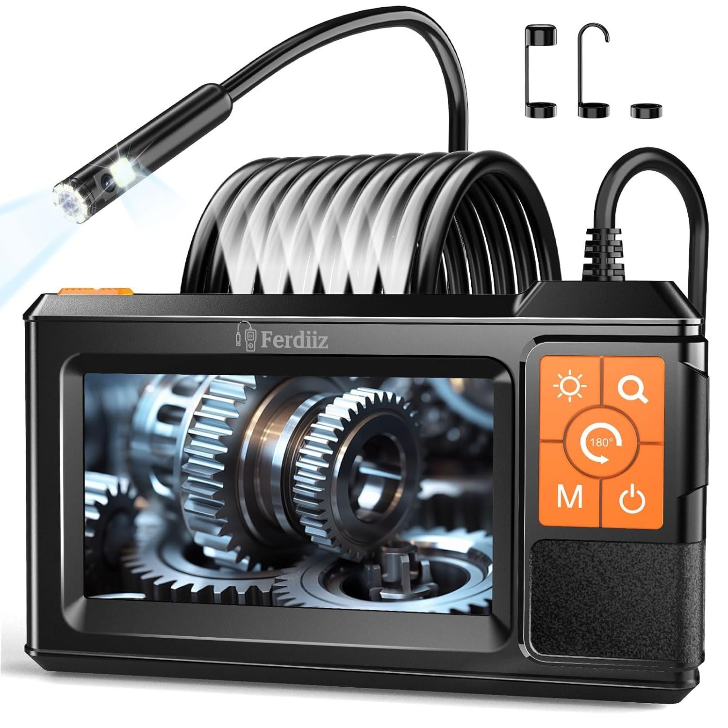 Dual-Lens Borescope with 4.3