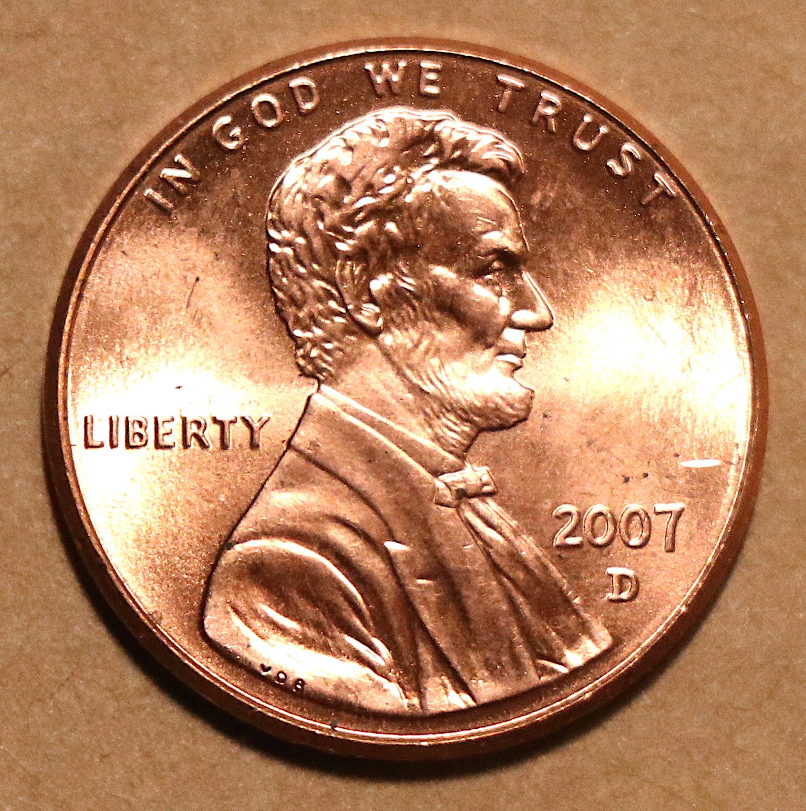 2007 D Lincoln Memorial cents  BU