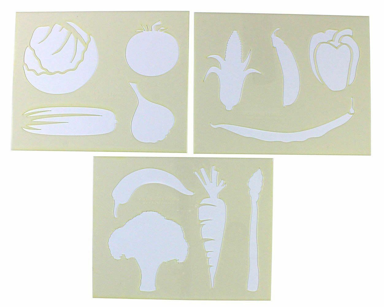 Vegetable Stencils- 3 Piece Set -14 Mil Mylar